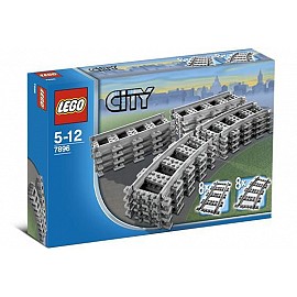Lego City rovné koľajnice a zátačky